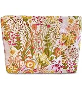 STARDW Aesthetic Floral Makeup Bag Cute Small Cosmetic Bags for Women Girls, Travel Toiletry Bag ...