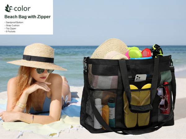 mesh beach bag
