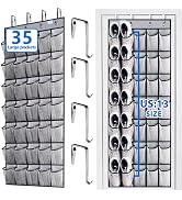 over the door shoe organizer,2024 upgraded,shoe organizer,35 Huge pockets,over door shoe organize...