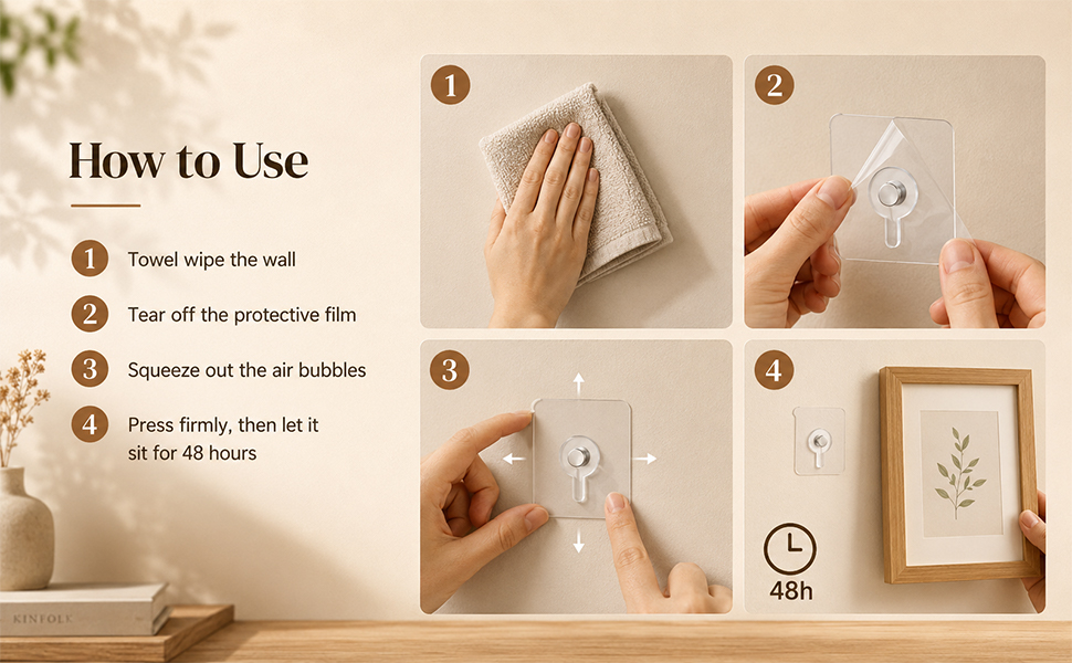 no drill adhesive wall hooks
