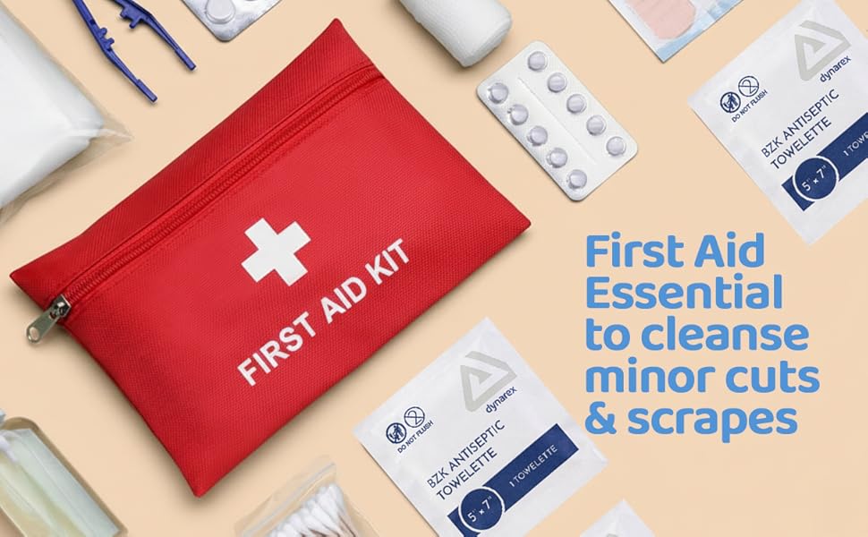 dynarex first aid essential to cleanse minor cuts and scrapes first aid kit