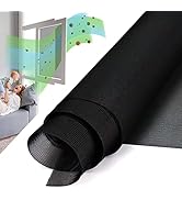 HOMWMPA High Density Window Screen Mesh, 39 x 99 inch Clean Air Adjustable Screen Replacement, Du...