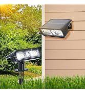 Toodour Solar Spot Light Outdoor, 2 Pack Solar Lights Outdoor with 2 Modes, Waterproof Solar Powe...