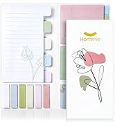 Hommie Sticky Notes Set, Divider Sticky Notes 410 Packs Planner Sticky Note Dividers Tabs with Co...