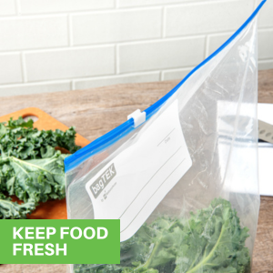These zipper bags for food retain the flavor and freshness of foods by creating an air-tight seal.