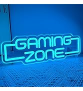 RuCvixkt Gaming Zone Neon Sign,Game Zone Neon Sign for Teens Gamer Room Decor,Gaming Light Neon S...