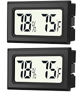 JEDEW 2 Pack Mini Digital Hygrometer Thermometer Gauge, Indoor Outdoor Temperature Humidity Meter...