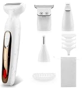 Electric Body Hair Trimmer & Shaver, 4-in-1 Pubic Trimmer for Men & Bikini Trimmer for Women, IPX...