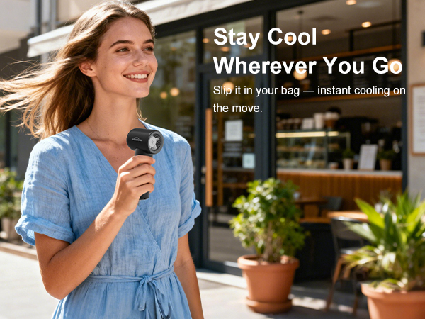 mini small fan portable handheld hand personal held cruise turbo travel rechargeable camping