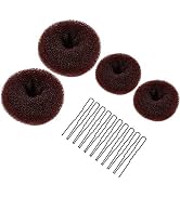 Donut Bun Maker, MORGLES Bun Maker for Hair Ring Style Bun Maker Set with 4PCS Donut Bun 10PCS Bl...