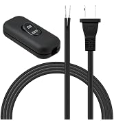 UBANU Inline Cord Switch with 10FT Lamp Power Cord, Polarized Plug, Stripped Ends, On Off Button ...