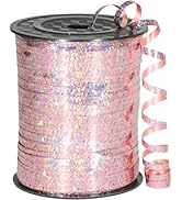OMISELIO Pink Ribbon - 500 Yard Light Pink Curling Ribbon for Gift Wrapping, Balloons, Baby Showe...