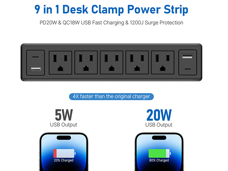 under desk power strip