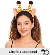 LovesTown Animal Ears Headband Plush Hairband, Animal Headband Costume Accessories for Cosplay Party