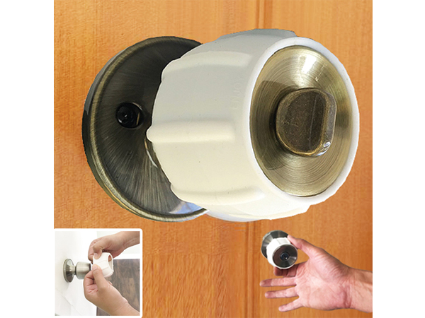universal white 4 pack door knob grips