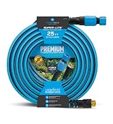 HydroTech Super-Lite Hybrid Polymer Garden Hose 5/8" x 25 ft – Ultra Lightweight Kink-Resistant W...