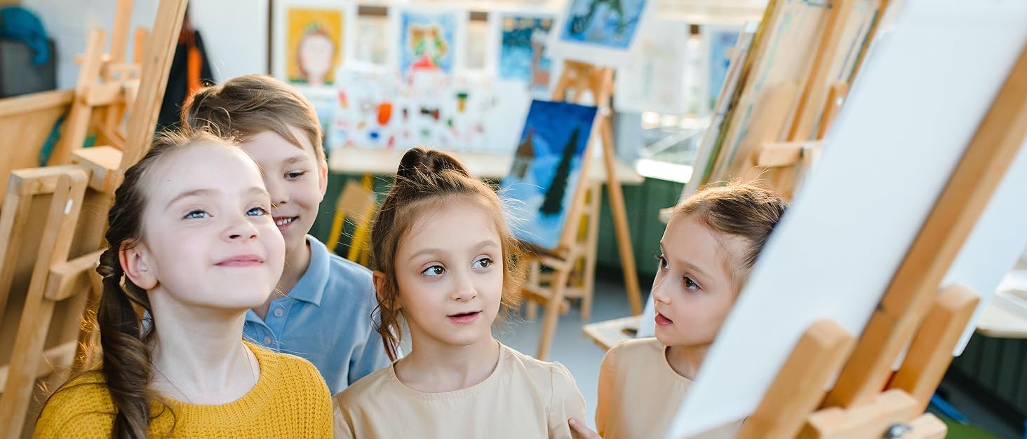 Painting students