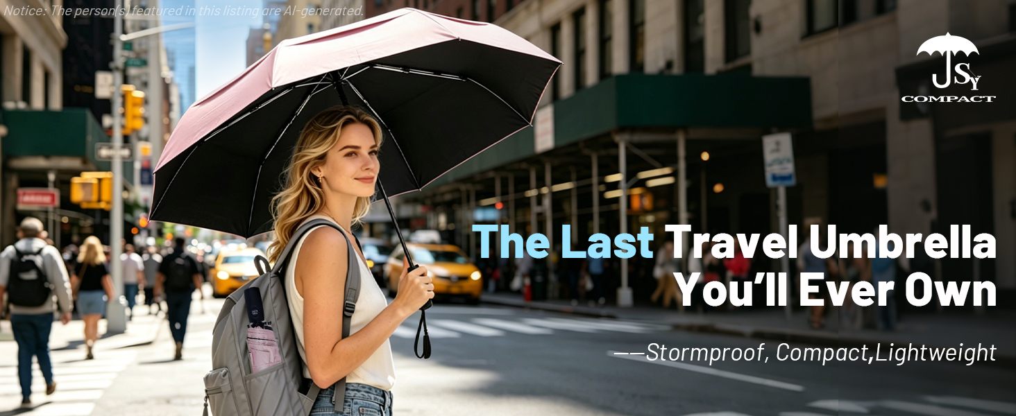 SY COMPACT Strongest Travel Umbrella – Windproof Compact Umbrella for Rain