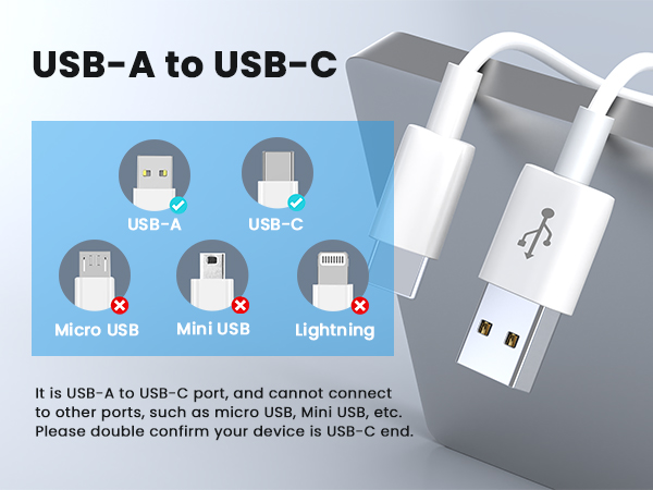 USB-A TO USB-C Please check before ordering