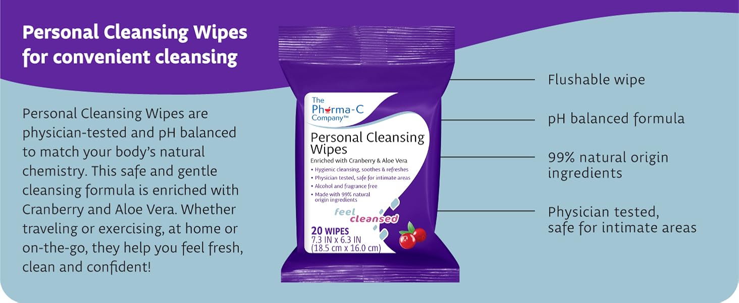 personal cleansing wipes intimate care hemorrhoidal cranberry