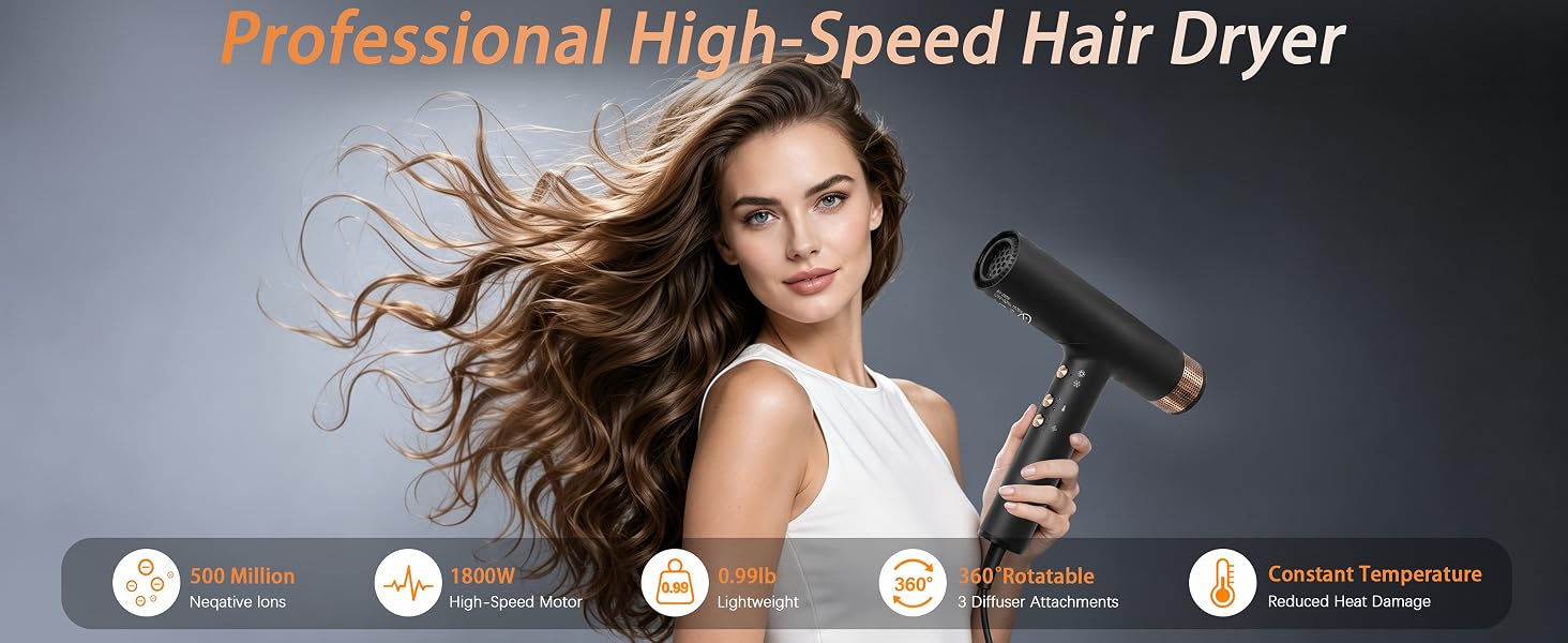Professional High-Speed Hair Dryer