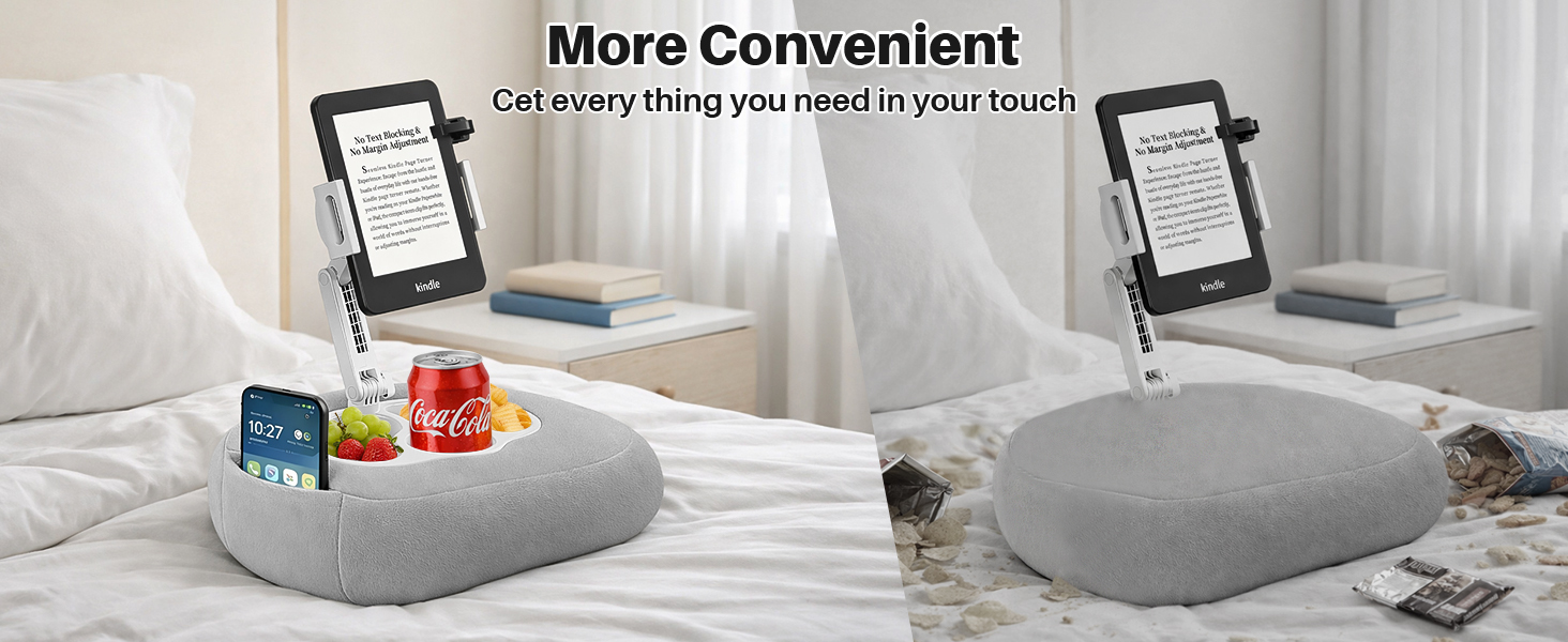 kindle holder for bed with remote page turner