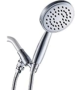 G-Promise Solid Metal High Pressure Handheld Shower Head With Extra Long Stainless Steel Hose & B...