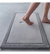 AMOAMI Bathroom-Rugs Super Absorbent Non-Slip Machine Washable Soft Thick Bath Mat Comfortable Cu...