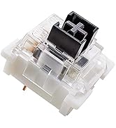 OUTEMU Medium-Low Profile Black Switches, 3 Pin 1.6mm Travel Distance Thiner Heavy Linear Key swi...