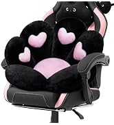 DOBUONO Cat Paw Cushion Kawaii Office Desk Chair Cushion Comfy Plush Cat Paw Shape Gaming Chair C...
