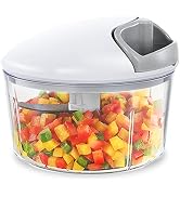 Food Chopper Manual, Onion Garlic Vegetable Chopper Easy to Clean, Hand Nut Chopper for Vegetable...