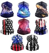 Dapaser 8 Pack Neck Gaiter Balaclava Gator Face Mask UV Protection Breathable Face Bandanas Neck ...