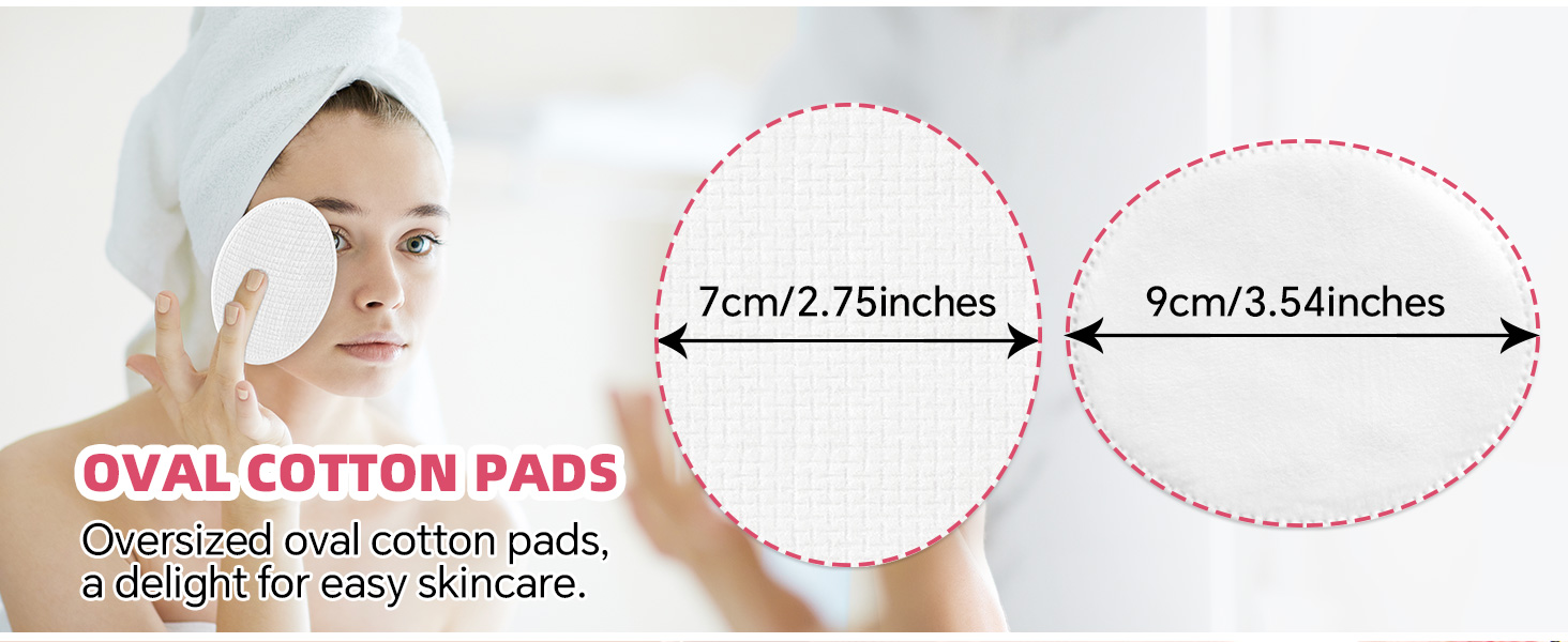 Ovel Cotton Pads 2.75 x 3.54 inches