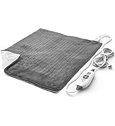 Pure Enrichment PureRelief Ultra-Wide Microplush Heating Pad - 20” x 24” XXL Size & 6 Heat Settin...