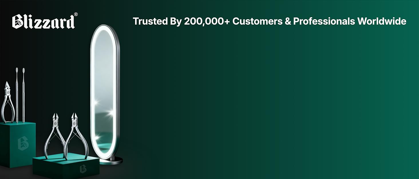 Text reads 'Trusted By 200,000+ Customers & Professionals Worldwide'. Dark green background with minimalist white bottle or container shapes.