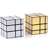 D-FantiX Shengshou Mirror Cube Set, Mirror Blocks 3x3x3 Mirror Speed Cube Set Bundle Mirrored Cub...