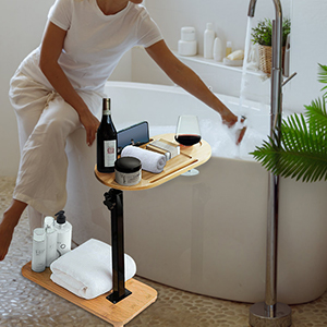 Bamboo bath tray