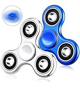 Gigilli 2Pcs Fidget Spinner for Kids Adults Stress Relief Sensory Fidget Toys Cool Electroplated ...