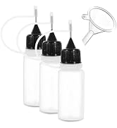 Gdnecad 3PCS Needle Tip Glue Bottle, 20ML Precision Tip Applicator Dispenser Bottles with Mini Fu...