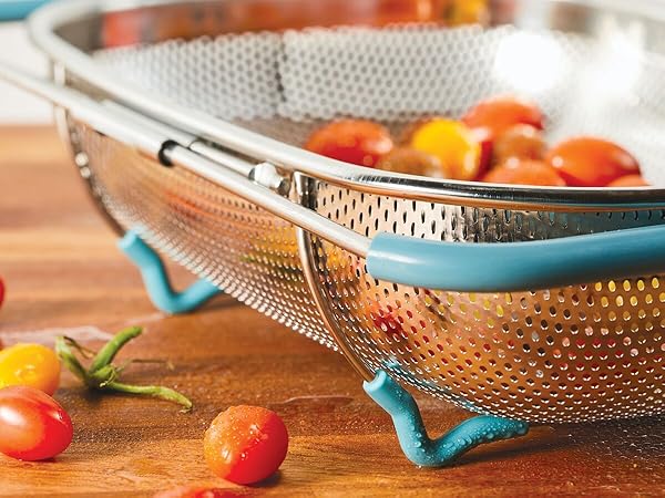 rachael ray over the sink colander, strainer, kitchen strainer, over the sink strainer