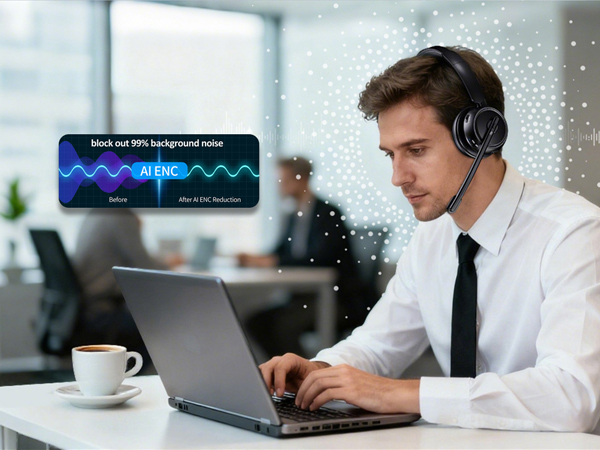Noise Cancelling Bluetooth headset with mic