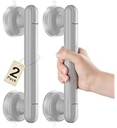 JOTPE 2-Pack 11 Inch Suction Grab Bars for Shower, No Drilling & Removable Grab Bars for Bathtubs...