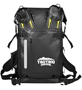 Tactiko Survival 30L Heavy-Duty 100% Waterproof Backpack - Equipment Pocket, Carabiner - Roll Top...