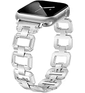 JR.DM Gold Watch Band for Women Compatible with Apple Watch 38mm 40mm 41mm 42mm 44mm 45mm 46mm 49...