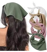 HBselect 4PCS Bandanas for Women Boho Head Bands Tie-Back Triangle Head Scarf Head Kerchief for G...