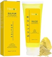 Healov Sulfur Soap – Sulfur Face & Body Wash for Acne – Sulphur Exfoliating Facial Cleanser Absor...