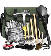 INCLY 15 PCS Geology Rock Pick Hammer Kit, 32oz Hammer & 3 PCS Digging Chisels Set for Rock Hound...