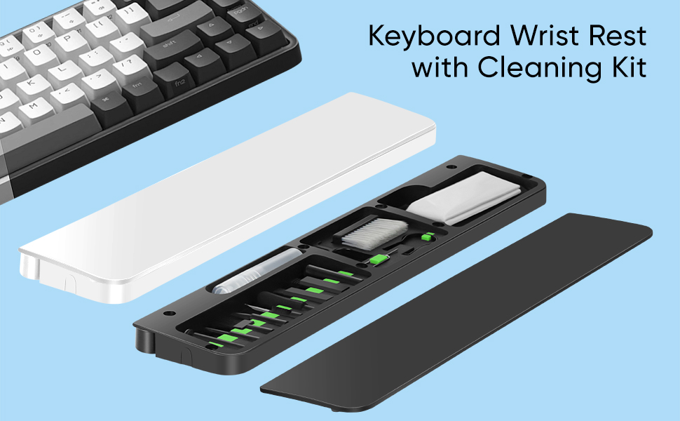 kerboard wrist rest with cleaning kit