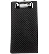 Carbon Fiber Mini Clipboard 4x8,Small Long Clip Boards A7 Size with 304 Stainless Steel Clip,Port...