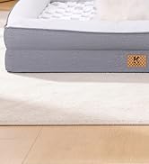 KSIIA Big Dog Bed for Large Dogs, Orthopedic Egg-Crate Memory Foam Pet Bed with Sides, Waterproof...